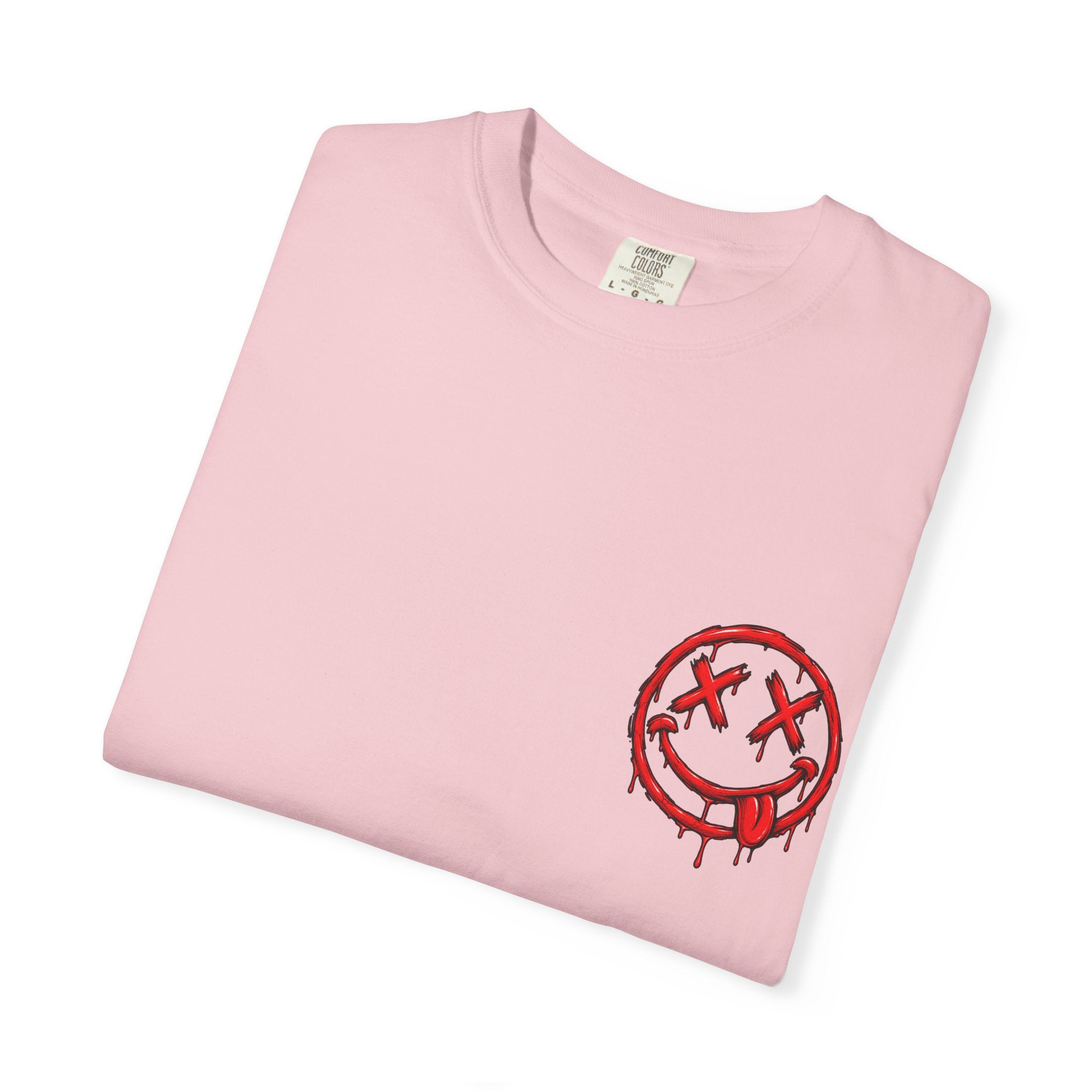 Static Culture Car Tee — Dripping Smiley Graphic T-Shirt