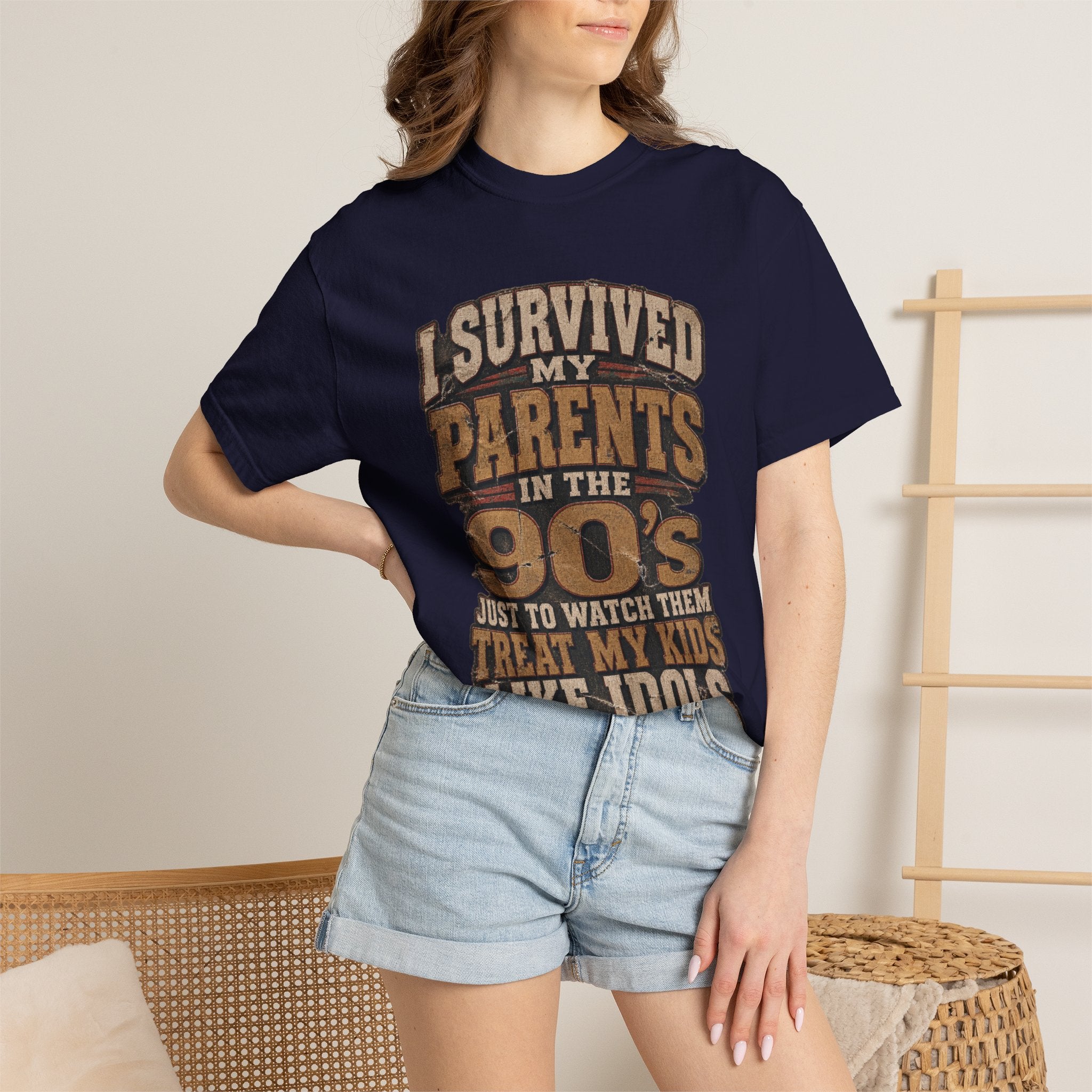 T-Shirt — "I Survived My Parents in the 90s" Retro Family Humor Tee