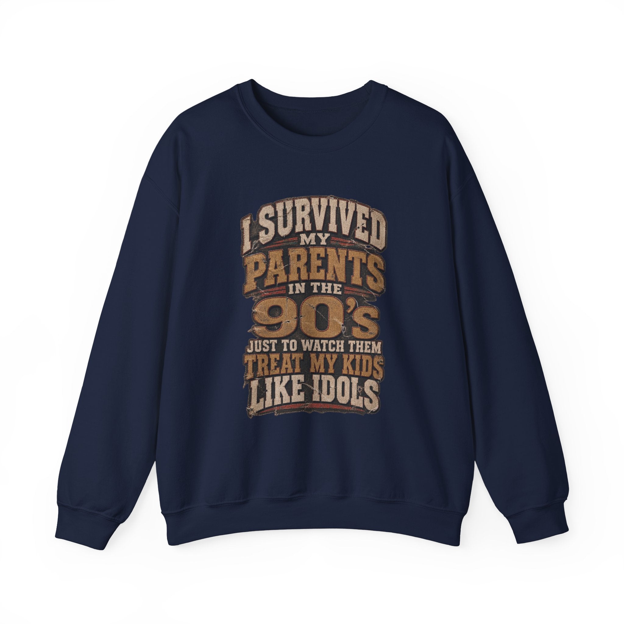 90s Parents Nostalgia Sweatshirt — "I Survived My Parents in the 90s" Crewneck