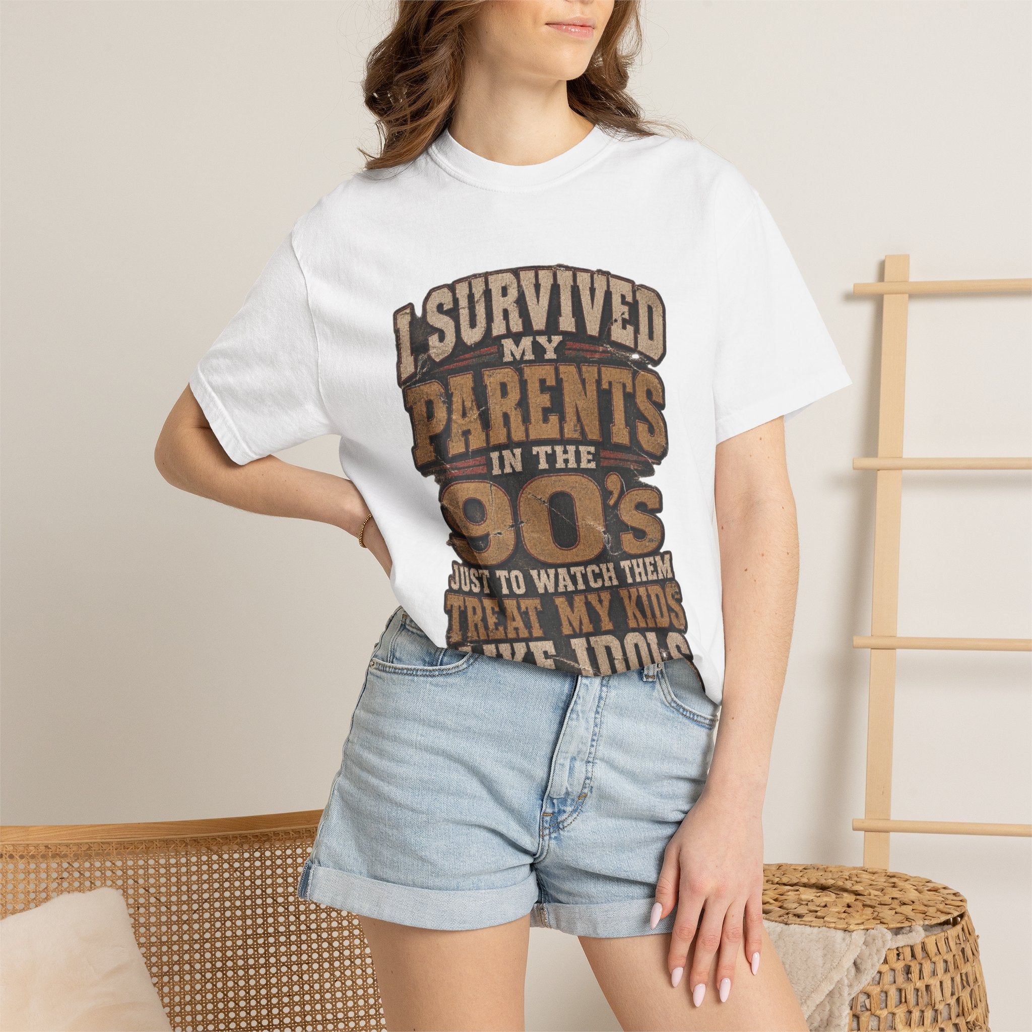 T-Shirt — "I Survived My Parents in the 90s" Retro Family Humor Tee