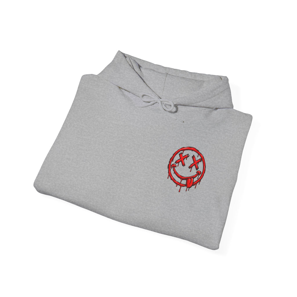 Bleeding Smile Logo Hoodie — Grunge Streetwear Pullover