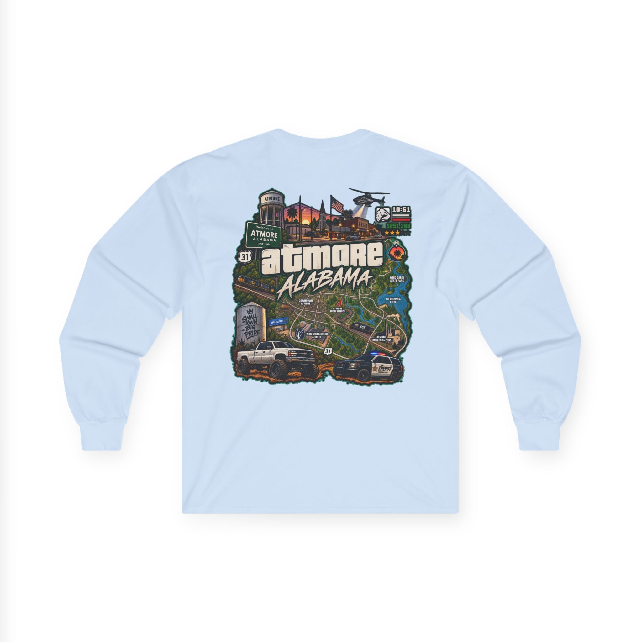 Atmore Alabama Graphic Long Sleeve Tee