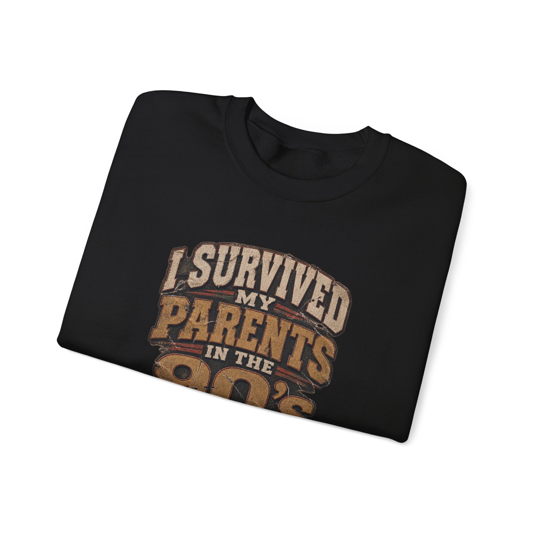 90s Parents Nostalgia Sweatshirt — "I Survived My Parents in the 90s" Crewneck