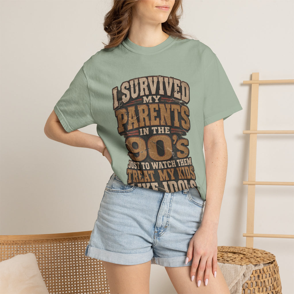 T-Shirt — "I Survived My Parents in the 90s" Retro Family Humor Tee