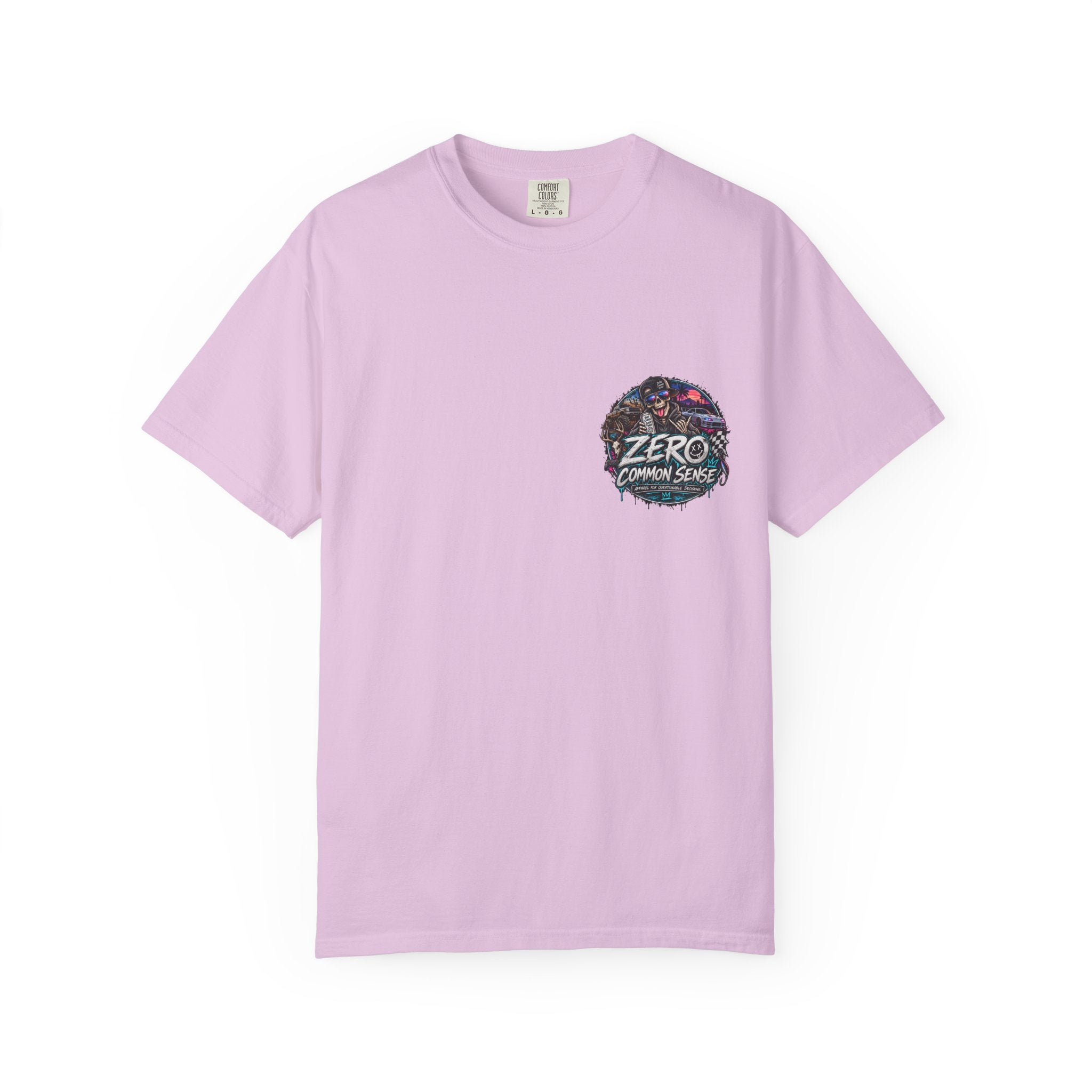 Spider Attack Graphic T-Shirt — "Zero Common Sense" Pocket Design