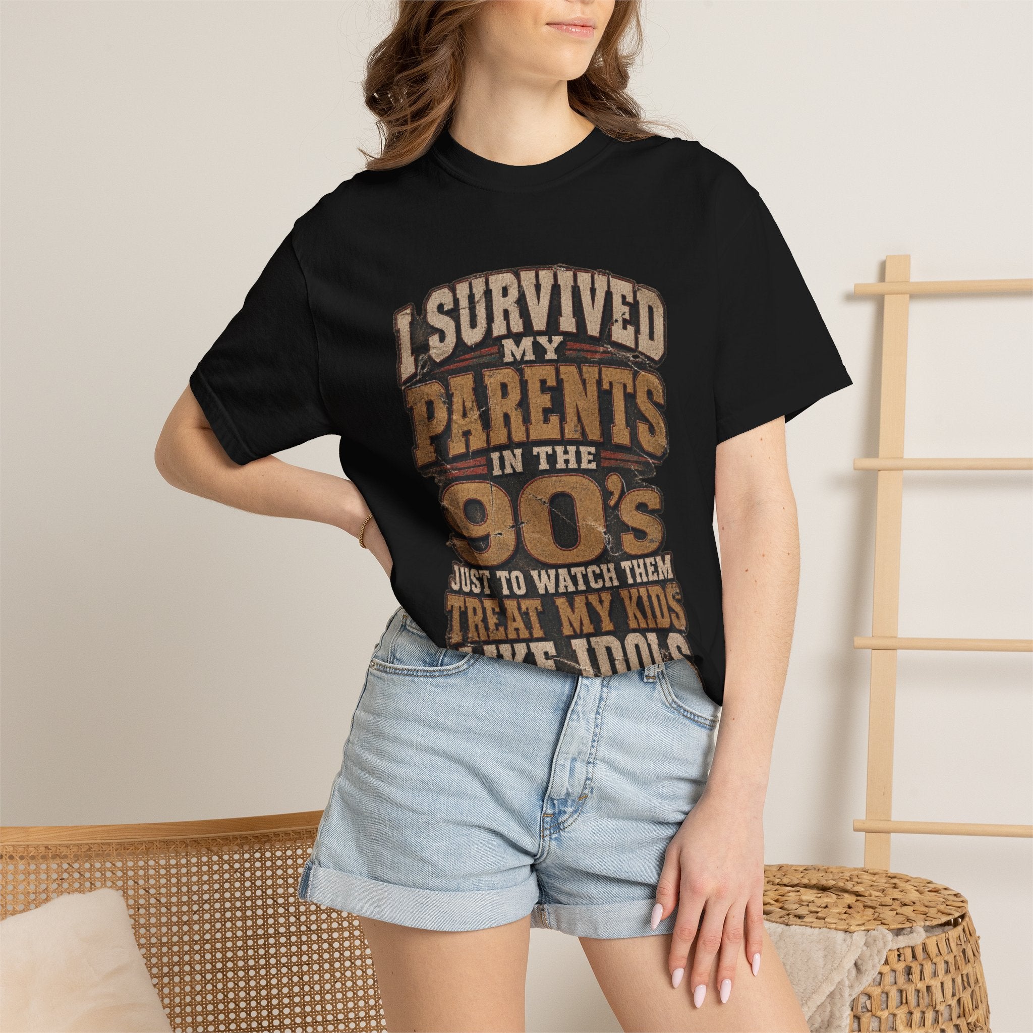 T-Shirt — "I Survived My Parents in the 90s" Retro Family Humor Tee
