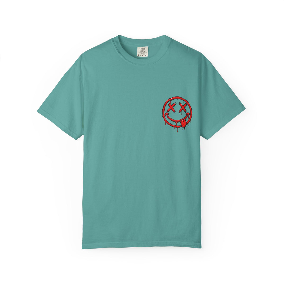 Static Culture Car Tee — Dripping Smiley Graphic T-Shirt