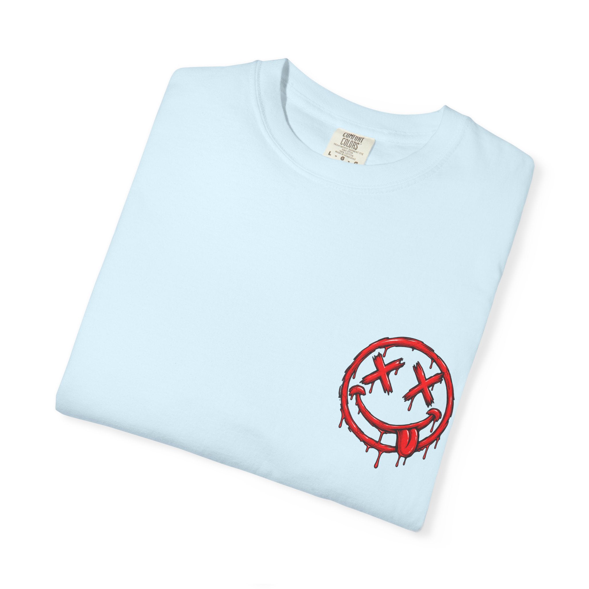 Static Culture Car Tee — Dripping Smiley Graphic T-Shirt